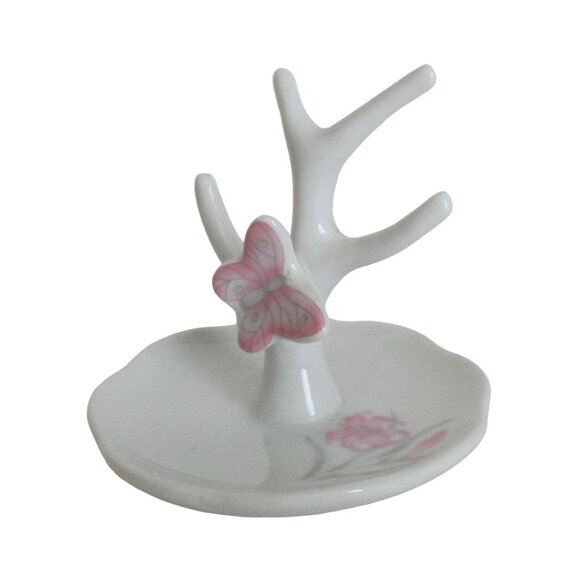 Vintage Butterfly & Branch Jewelry Ring Holder - Dresser Accesory - Engagement B - Picture 2 of 5